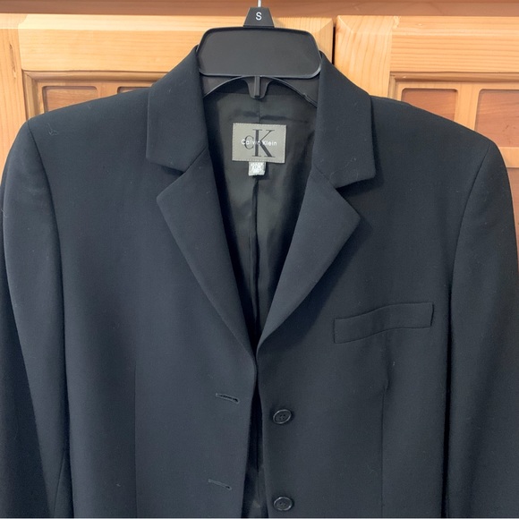 CK. Women’s Blazer. Made in Italy. 100% Fleece Wool. Black. Classic. - Picture 4 of 15